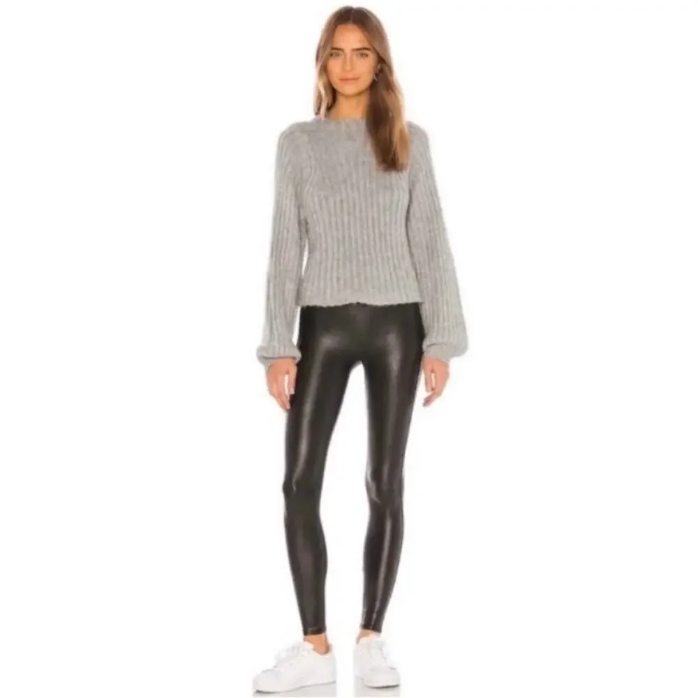 Spanx Black Faux Leather Leggings 1XL  Boho Minimalist Classic - Picture 11 of 15